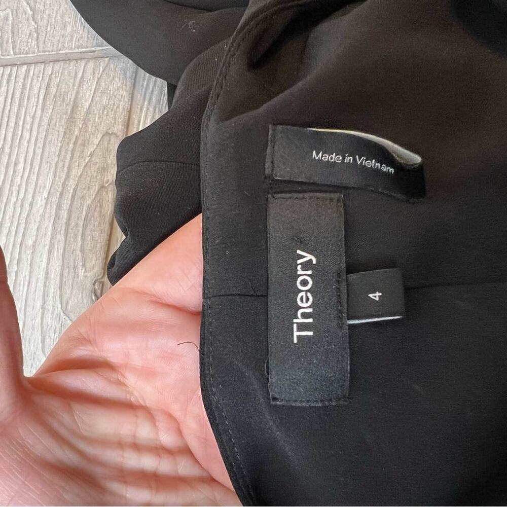 Theory Benina Admiral Crepe Wrap Romper Dress sz 4 - Picture 7 of 7